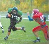 Colony's Dominic Bellotte rushes for a 6-yard touchdown during
the Knights' 30-12 C-team victory over Wasilla Tuesday at Colony.
JEREMIAH BARTZ/For the Frontiersman