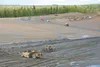 Work continues on the Point MacKenzie rail extension. Courtesy Patty Sullivan/Mat-Su Borough