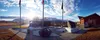 Sunlight pours over the Mat-Su veterans' memorial Oct. 29. The current location is potentially imperilled by the planned construction of a transitional care facility on the property, which cu