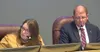 Katie Gardner, Deputy Superintendent for the MSBSD, and Dr. Randy Trani, Superintendent for the MSBSD, discuss the proposed FY25 budget during the March 19 School Board meeting. Courtesy of M