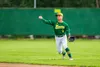 Mat-Su's Nolan Tucker makes the throw during a loss to the Anchorage Glacier Pilots. Courtesy of Dolan Dale