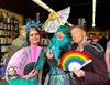 Drag performers Lenny, Mars, and Dr. Feelgood (l-r), recently participated in a Drag Story Hour at local bookstore Black Birch Books, reading several age-appropriate books to about 100 people