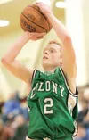 ROBERT DeBERRY/Frontiersman Colony Knight John Palmer aims for
two points during Friday's game against the Wasilla Warriors during
the 2008 Alaska Prep Shootout at Dimond High School in
Ancho