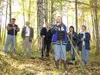Jessica Stevens, PA, medical director of Sunshine Community
Health Clinic speaks at the clinics ground-breaking ceremony with a
group of representatives from Sunshine Clinic's major donors.
B