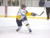ROBERT DeBERRY/Frontiersman Former Alaska blueliner Braden
Kinnebrew scored a goal against his old team on Friday. Kinnebrew,
who now skates for Kenai River, helped the Brown Bears post a
sho