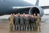 The aircrew from the 22nd Air Refueling Wing’s 24-hour flight pose for a group photo May 5, 2022 at McConnell Air Force Base, Kansas. The aircrew took a group photo before embarking on a 24-h