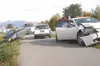 TODD L. DISHER/Frontiersman A car pulling onto the
Palmer-Wasilla Highway caused a three-car accident Monday. It was
one of three afternoon accidents on the same strech of highway.