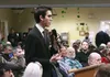 Joshua Hartman, a senior at Mat-Su Career and Technical High School and member of the Mat-Su Youth Court Bar Association, speaks on the importance of youth court in the school district and th