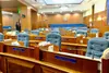 The House of Representatives is seen largely empty on Aug. 19, 2025. After lawmakers voted to override two of the governor’s vetoes on Aug. 2, most members departed Juneau and the special ses