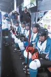 Members of the Mat-Su Ravens line the bench during a loss to Fairbanks Saturday in Palmer. CASEY BRANCH/For the Frontiersman