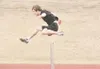 (ROBERT DeBERRY/Frontiersman) Colony senior David Grey easily
clears a hurdle in the boys 110 meter hurdles event at Friday's
dual track meet between the Palmer Moose and the Colony knights a