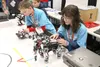 Robotics was one of the popular booths at the 2017 Tech Expo. Butte Elementary students, including Kaylee Giauque, r, and Bris Ivey were more than pleased to explain how their units were buil