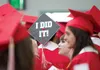 ROBERT DeBERRY/Frontiersman Wasilla High School 2010 graduate
Rodney Ramirez shows his pride for completing high school on the
top of his mortar board at Thursday’s graduation ceremony.