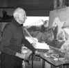 Fred Machetanz is considered one of Alaska's greatest artist.
His work is displayed at museums around the state, but he has
remained a devoted Palmer resident. Eowyn LeMay
Ivey/Frontiersman