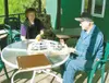David Kepler, right, takes some time to reflect on the history
of Kepler Park Campground with his daughter, Patti Kepler-Swanson,
who took over the family operation last summer, the 50th
anni