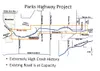 A Department of Transportation plan for the Parks Highway calls for a four-lane highway with a center divider. That section of the road is the most dangerous in the state. Map courtesy Alaska