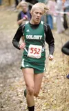 Colony cross country runner Alyssa Hutchins paces herself during
the first lap of Saturday’s Region III Cross Country Champ-ionships
at Crevasse Moraine Park. ROBERT DeBERRY/Frontiersman