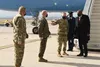 PETERSON AIR FORCE BASE, Colo. – Defense Secretary Lloyd J. Austin III speaks with U.S. Air Force Gen. Glen D. VanHerck, commander of North American Aerospace Defense Command (NORAD) and U.S.