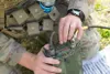 U.S. Army Pfc. Ashton Furney, a Soldier from the 40th Brigade Engineer Battalion, 2nd Brigade, 1st Armored Division, programs a radio for communications operations during the 2018 Iron Ram co