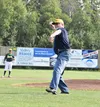 Congressman Don Young threw out the first pitch at the Mat-Su Miners game Monday in Palmer. Tim Rockey/Frontiersman