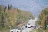 A driver fleeing from Wasilla Police Department officers died in a fiery crash after the vehicle crossed Church Road at Seldon Avenue and crashed into a former gravel pit there. HEATHER A. RE