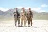 Courtesy photo/Mongolian Expeditionary Task Force From left,
Maj. Mark Binggeli, Mongolian Expeditionary Task Force tactical
advisor, Alaska Army National Guard; United Kingdom Lt. Col. Jerem