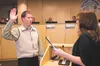 Matthew Beck is sworn in as a new Mat-Su Borough assemblyman by Mat-Su Borough Clerk Lonnie McKechnie Tuesday evening at the borough assembly chambers in Palmer. Courtesy Patty Sullivan/Mat-S
