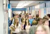 ROBERT DeBERRY/Frontiersman Students at Palmer High School crowd
the hallways at the end of school Thursday afternoon. Palmer High
is the only Alaska school to make the Newsweek magazine list