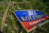 “I am deeply saddened to report that one of my campaign signs was destroyed within just 24 hours of being put up,” he wrote in a statement addressing the vandalism, which appears to have take