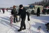 Willow musher Dallas Seavey untangles his line before the start of the 40th running of the Iditarod Trail Sled Dog Race Sunday March 4, 2012 in Willow Alaska. He won the 2012 Iditarod Trail S