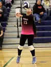 Houston's Emma Geleney grabs a dig during a win over Redington. Bruce Eggleston/matsusports.net