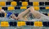 Palmer High School’s Gretchen Snelders swims in the Girls 500 Freestyle preliminary round during the ASAA/First National Bank Alaska 2016 Swim &amp; Dive State Championships at the Dimond Par