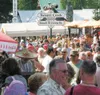 ROBERT DeBERRY/Frontiersman Crowds pack the streets of Talkeetna
during Saturday’s Moose Dropping Festival. The event attracts more
than 5,000 visitors over the course of the weekend. Alaska 