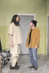Chief Bromden played by Theron Bair and Randle P. McMurphy
played by Ted Carney meet for the first time in the opening scene
of the play One Flew Over the Cuckoo's Nest at the Valley
Performi