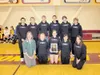 The Glacier View Wolverines at the regional tournament in
Ouzinkie with the Academic Award the team earned. Pictured are,
from left, top: Andrei Mays, Robert VanDaam, Carlen Thiessen,
Christo