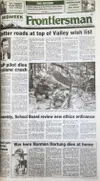 Front page of the March 28, 1990, Mat-Su Valley
Frontiersman.