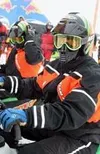Todd Palin ready's himself at the Iron Dog start line Sunday.
Photo by GENE JANSEN/Frontiersman