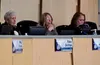 Mat-Su Borough Mayor Edna DeVries listens to public testimony during the borough assembly meeting. Courtesy of the Mat-Su Borough