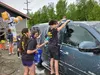 Orito's Taekwondo students are raising money for a group trip to Las Vegas for a national fighting competition, washing vehicles throughout the day June 2 in front of the White Fields Church 