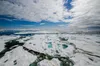 The ocean surface at the Chukchi Borderland is seen on Aug. 10, 2016, from the Coast Guard icebreaking Cutter Healy. The Chukchi Borderland is an area of complex underwater topography located