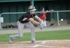 Palmer's Skyler Hale puts down a bunt during an 11-3 loss to Kenai Friday at Hermon Brothers Field in Palmer. Jeremiah Bartz/Frontiersman