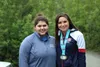 Meghan Thompson, left, and Jasmine Otis recently medaled in International Skeet at the Junior Olympics in Colorado Springs, Colo. MATT HICKMAN/Frontiersman
