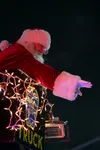 Santa Claus was a featured guest during the Colony Christmas parade riding in a Palmer fire truck in downtown Palmer in 2024. J. David McChesney/Frontiersman