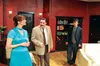 'Sydney Redlitch,' played by Barrett Barge, center, tries to convince Gillian Holroyd (Lexi Guild) and Shepherd Henderson (Ron Dennison), that his book on witches and warlocks is not hoax — n