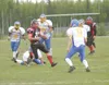 MATT TUNSETH/Frontiersman Houston quarterback Jordan Webb and
receiver Bryan Mason, pictured, are one of the state’s top passing
combinations this season. On Saturday, the pair connected for 