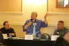 Assemblyman Vern Halter, left, Rosemary Vavrin, and Mayor Larry DeVilbiss participate in a candidate forum sponsored by the Big Lake Chamber of Commerce for the borough mayors Sept. 14 at Big