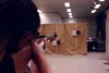 Eighth-grader Kaylee Foley takes aim at the uppermost target from the standing shooting position at the end-of-season Marksmanship Club meeting at Palmer Junior Middle School on Thursday, Nov
