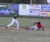 Mat-Su Miners second baseman Nick Senzel turns a double play during a 10-7 win over the Chinooks June 9 at Hermon Brothers Field. Jeremiah Bartz