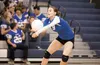 Palmer’s Cassidy Giese keeps the ball in play during a Moose win over the Soldotna Stars earlier in the season. The Moose face the Dimond Lynx Thursday at 3:15 p.m., at the Curtis D. Menard M