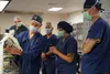 U.S. Air Force Airman 1st Class Pierre Castro, 673d Surgical Operations Squadron surgical technician, performs a surgical instrument inspection, post surgical cleanings, for U.S. Air Force Co